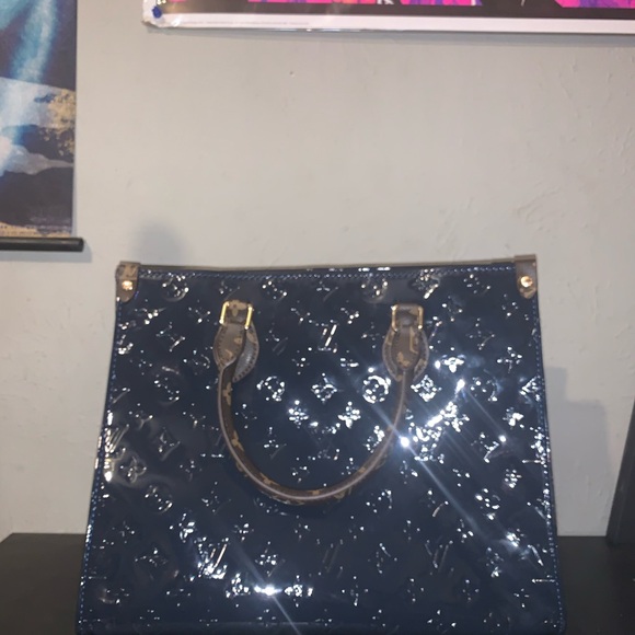 Elegant Navy Blue Designer Tote Bag